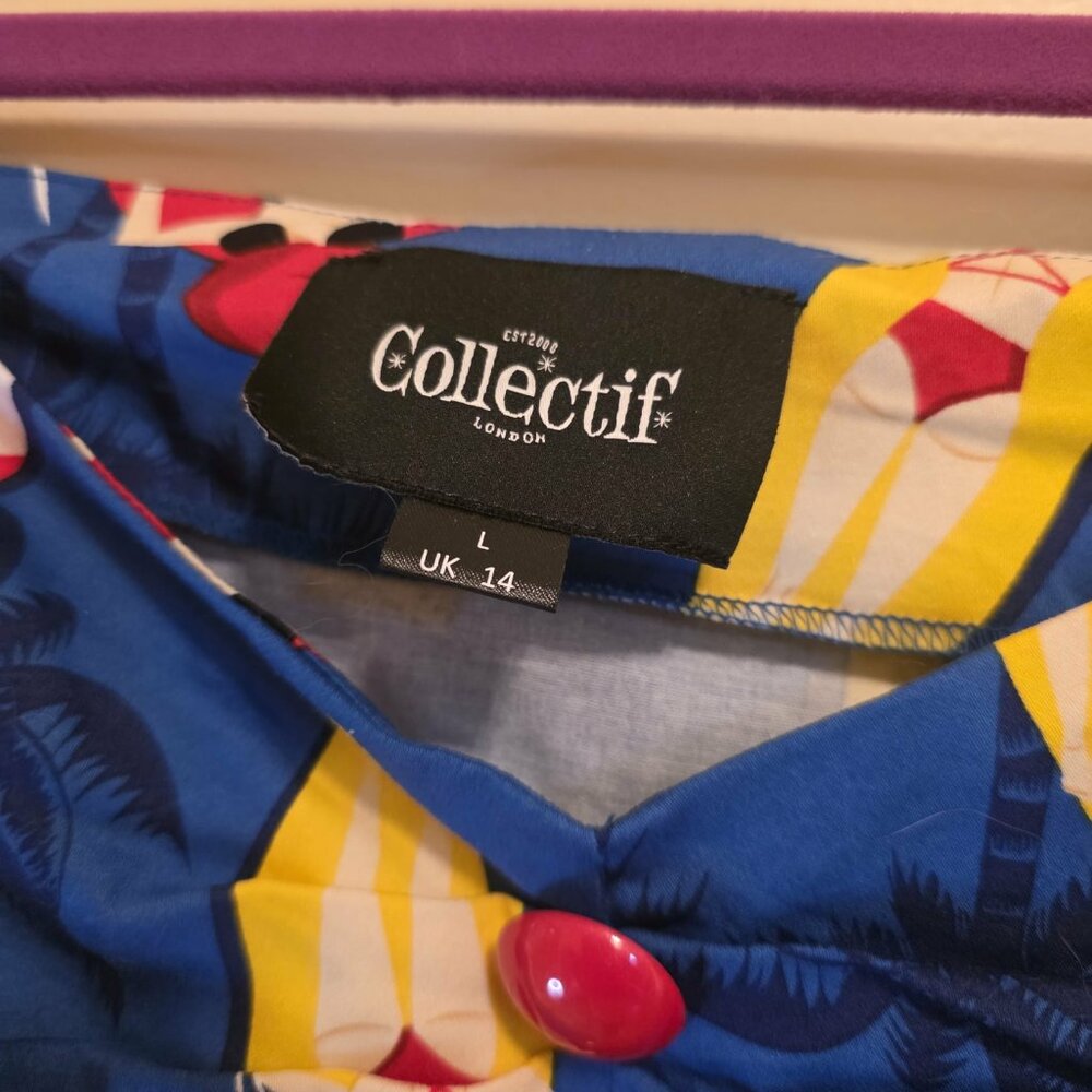 Collectif Delores Blue Pool Top L - Picture 3 of 5